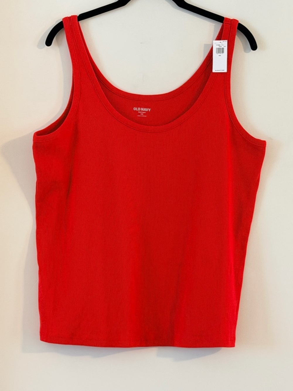 Old Navy Red Ribbed Scoop Tank Top Size XXL NWT